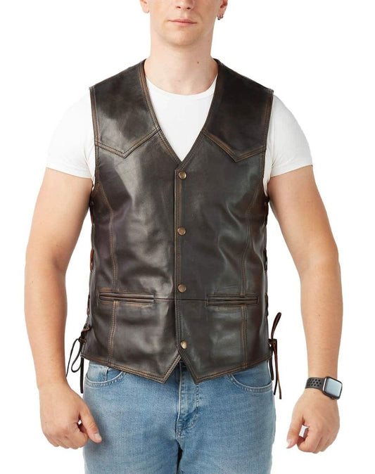 Bravo Vintage Brown Leather Vest