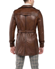 Fenix Brown Waxed Leather Coat