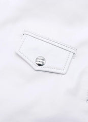 Halcon White Leather Vest