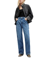 Yara Black Slouchy Leather Jacket