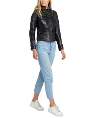 Haven Black Removable Hooded Leather Jacket