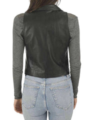 Tierra Black Leather Vest