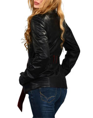 Unica Black Leather Coat