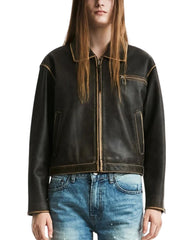 Valor Vintage Brown Biker Leather Jacket