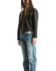 Valor Vintage Brown Biker Leather Jacket