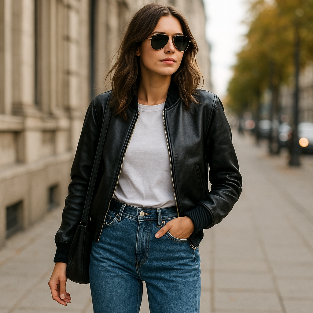 Street Style with Leather Bomber Jackets: Effortless Cool for Any Season