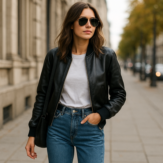 Street Style with Leather Bomber Jackets: Effortless Cool for Any Season