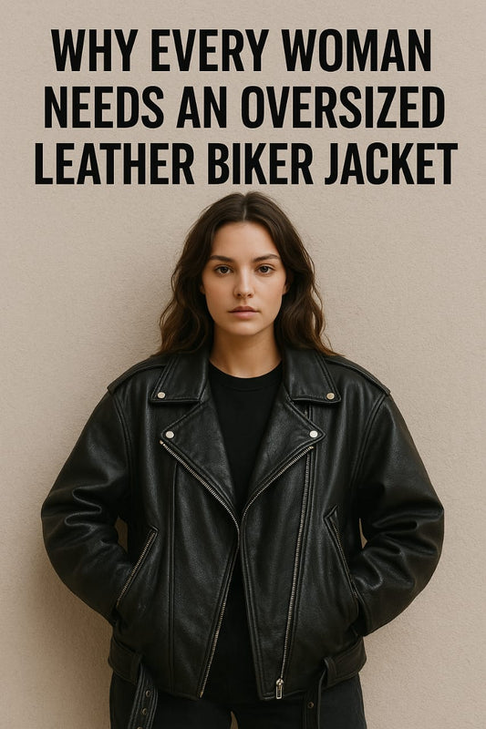 Why Every Woman Needs an Oversized Leather Biker Jacket