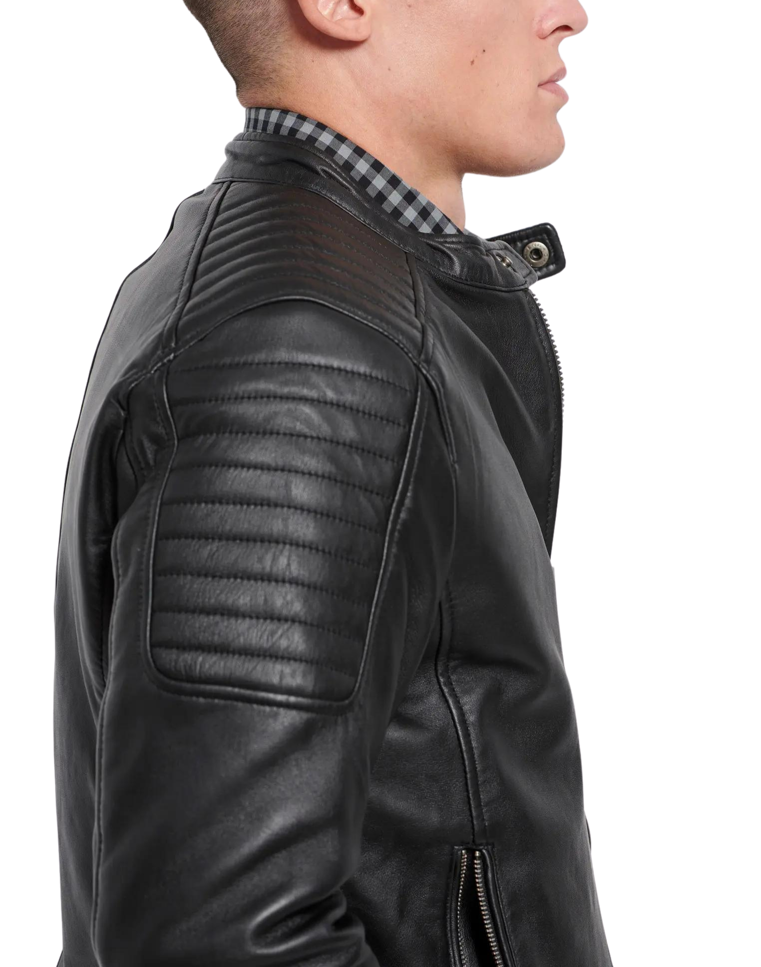 Legend Black Leather Bomber Jacket