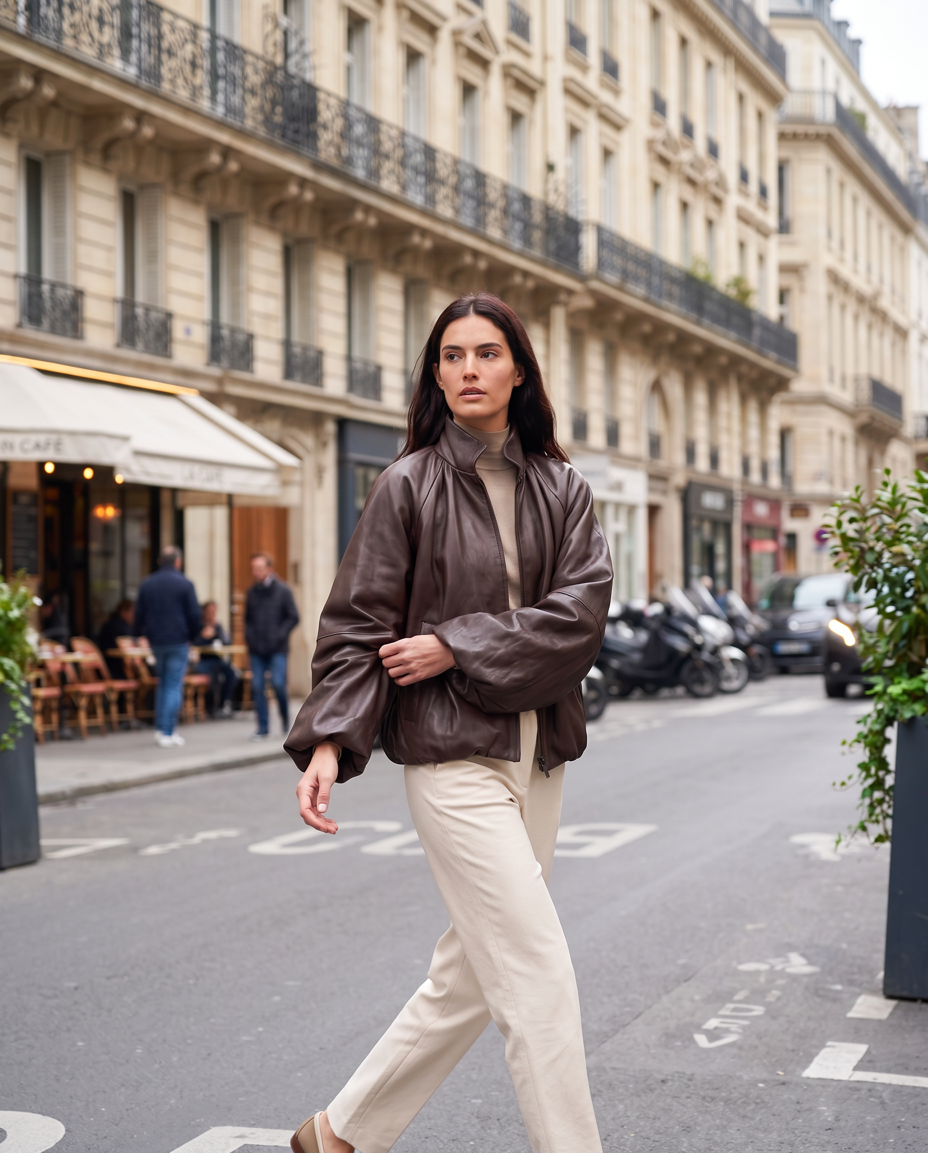 Amrika Leather Eira Leather Jacket Lifestyle Image