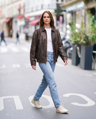 Amrika Leather Aspen Leather Jacket Lifestyle Image